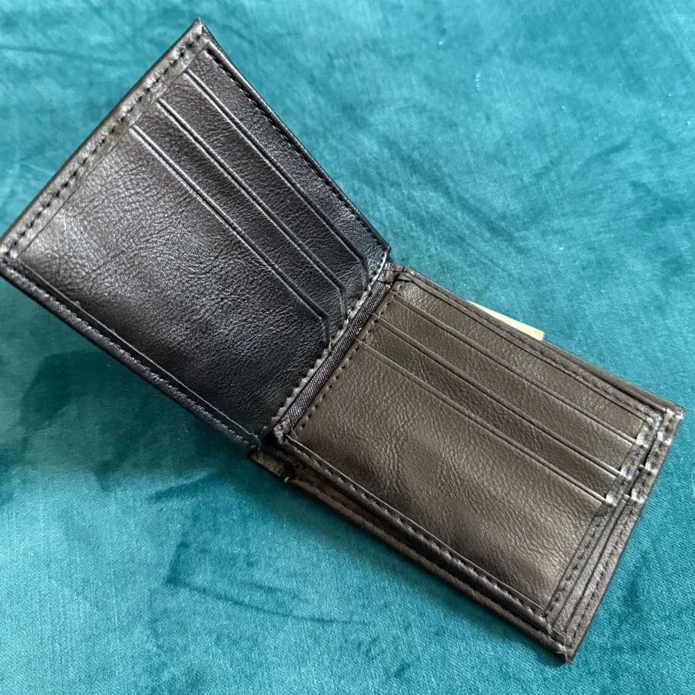 Levis‎ Mens RFID Blocking Bifold Wallet Black Coated Leather 31LV130033